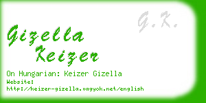 gizella keizer business card